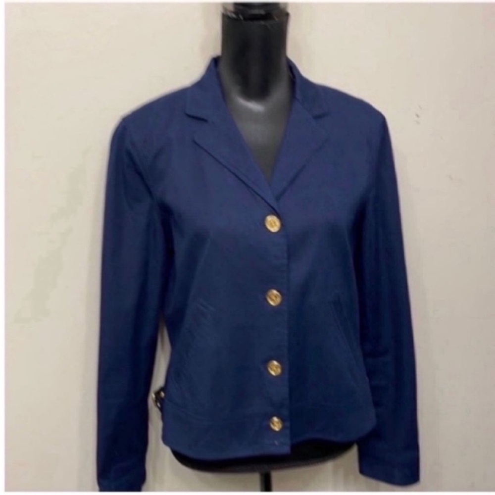 Lauren Ralph Lauren Women’s Blue Blazer with Gold Buttons Size 12